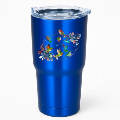 Floral Nature Hummingbird Lover Vintage Flowers Hummingbird Gift Tumbler