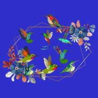 Floral Nature Hummingbird Lover Vintage Flowers Hummingbird Gift Toddler T-Shirt