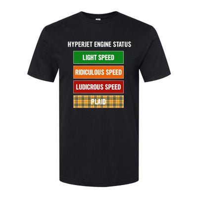 Funny Nerdy Hyperjet Engine Status Ludicrous Speed Plaid Softstyle CVC T-Shirt