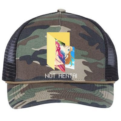 Funny Not Hentai Folder Graphic Cartoon Retro Rope Trucker Hat Cap