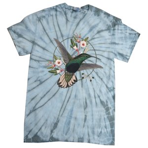 Floral Nature Hummingbird Tie-Dye T-Shirt