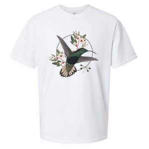 Floral Nature Hummingbird Sueded Cloud Jersey T-Shirt