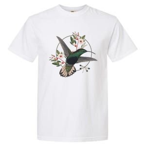 Floral Nature Hummingbird Garment-Dyed Heavyweight T-Shirt