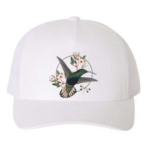 Floral Nature Hummingbird Yupoong Adult 5-Panel Trucker Hat