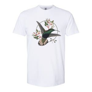 Floral Nature Hummingbird Softstyle CVC T-Shirt