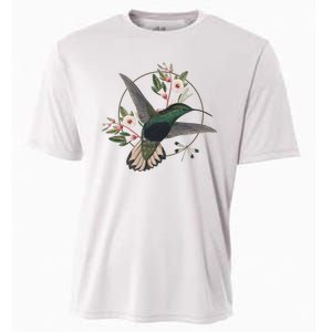 Floral Nature Hummingbird Cooling Performance Crew T-Shirt