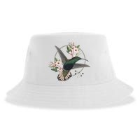 Floral Nature Hummingbird Sustainable Bucket Hat