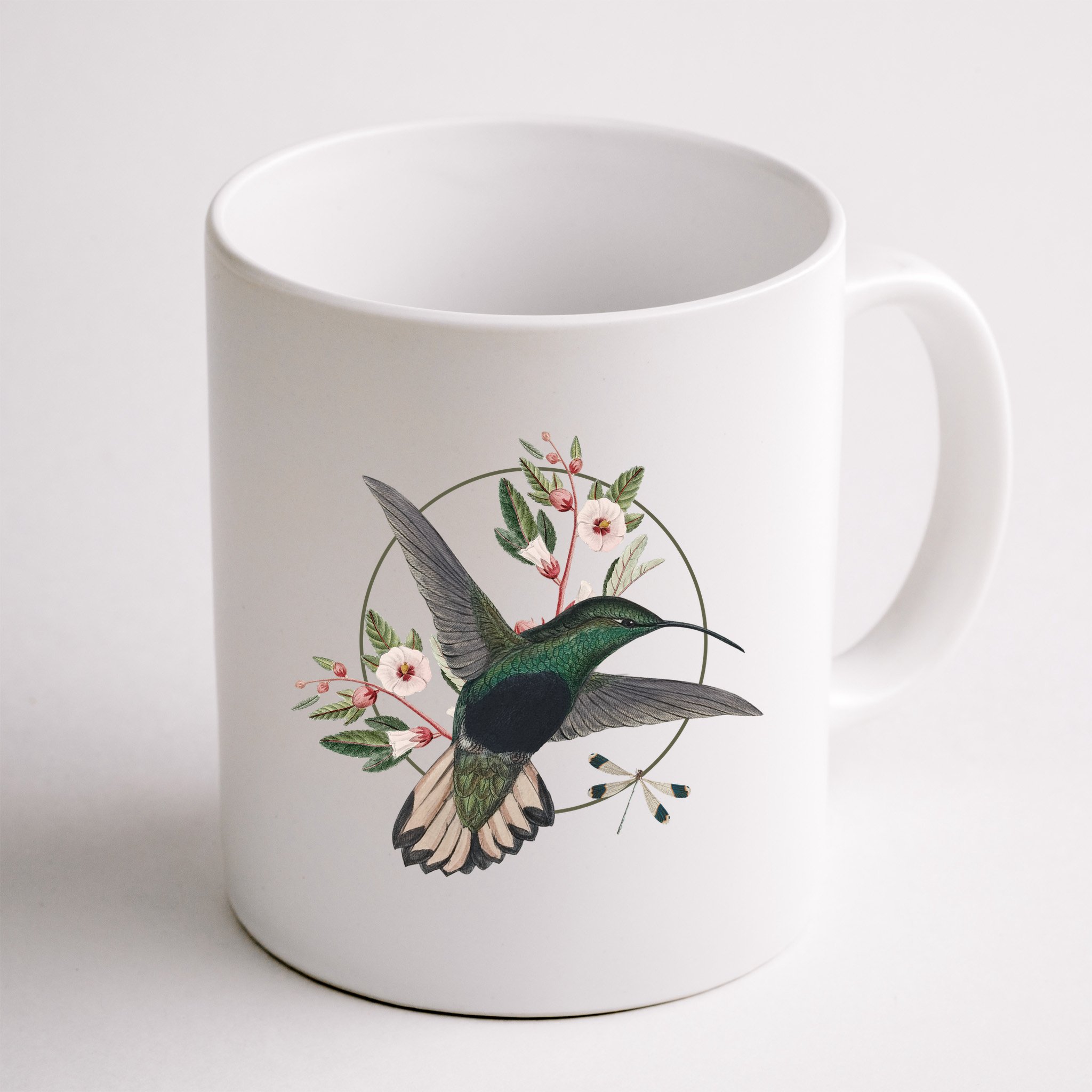 Floral Nature Hummingbird Mug