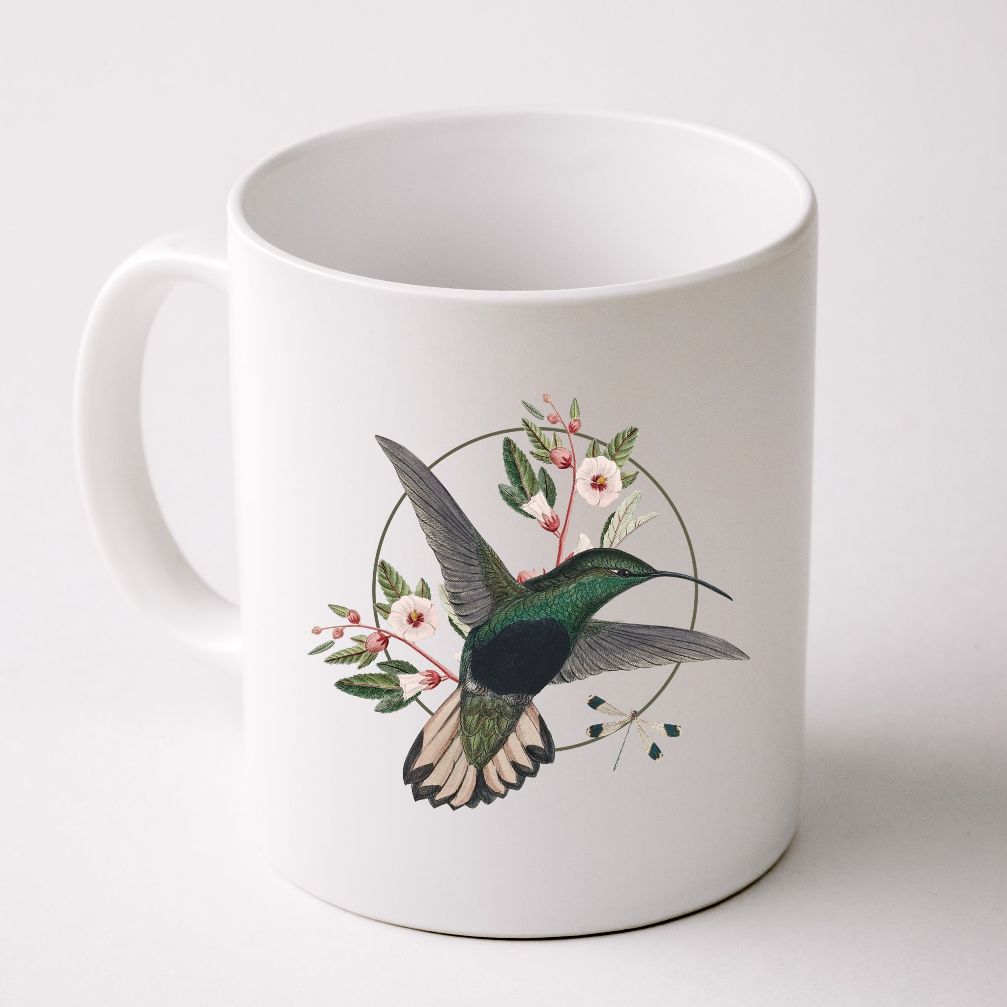 Floral Nature Hummingbird Mug