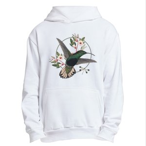 Floral Nature Hummingbird Urban Pullover Hoodie