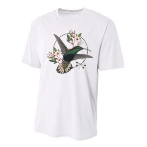 Floral Nature Hummingbird Performance Sprint T-Shirt