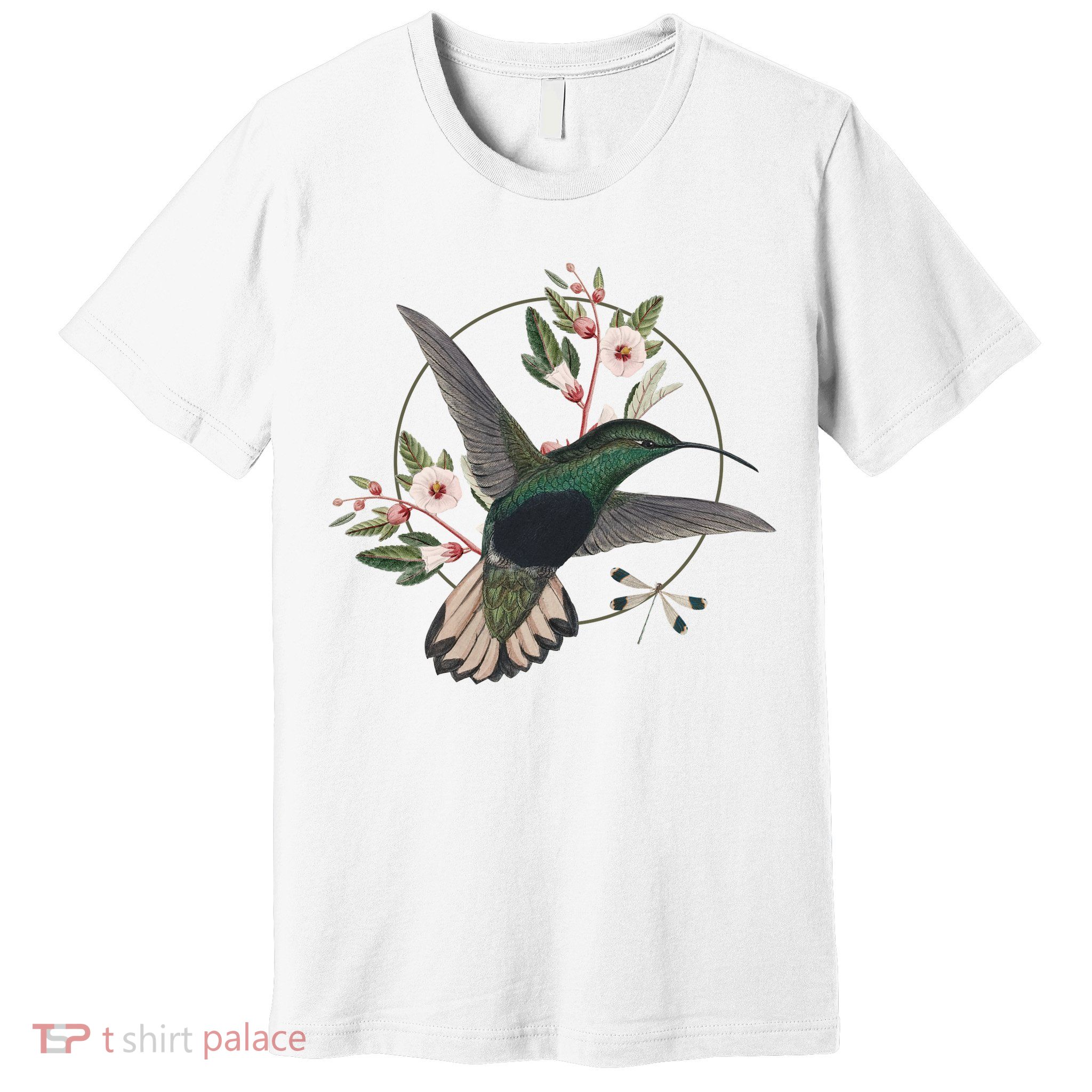 Floral Nature Hummingbird Premium T-Shirt