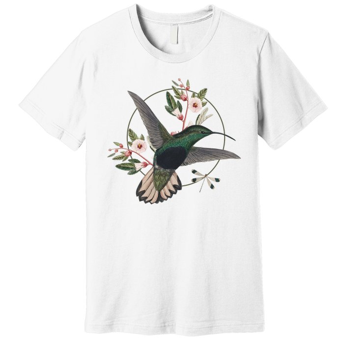 Floral Nature Hummingbird Premium T-Shirt