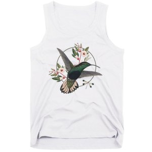 Floral Nature Hummingbird Tank Top