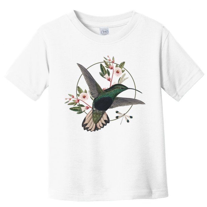 Floral Nature Hummingbird Toddler T-Shirt