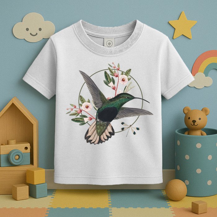 Floral Nature Hummingbird Toddler T-Shirt