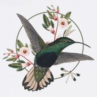 Floral Nature Hummingbird Toddler T-Shirt