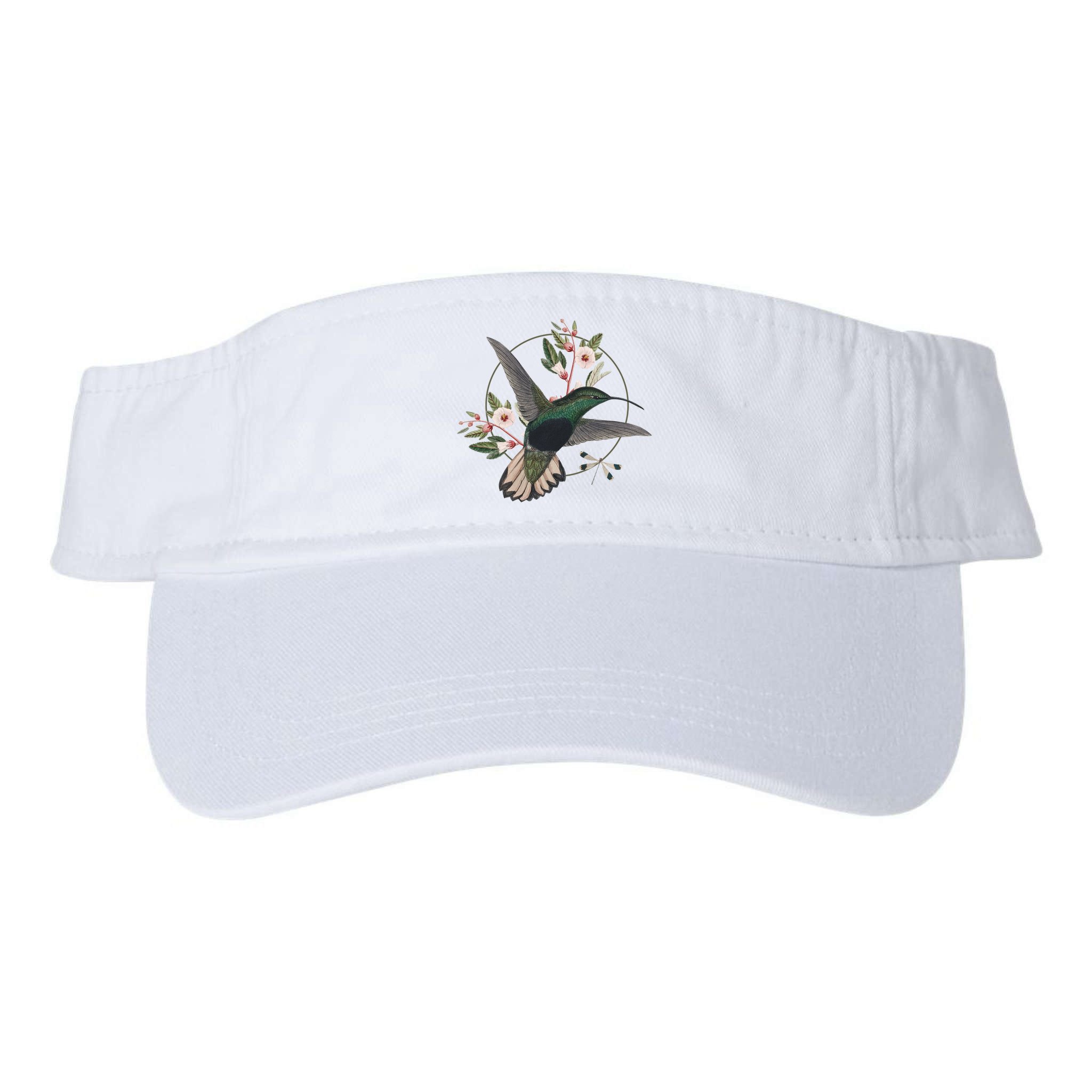 Floral Nature Hummingbird Visor