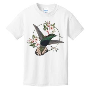 Floral Nature Hummingbird Kids T-Shirt