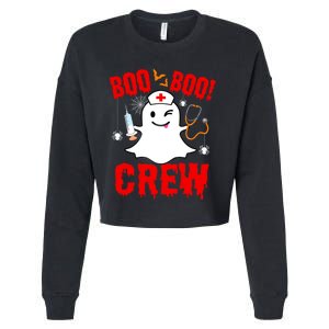 Funny Nurse Halloween Ghost Costume Cropped Pullover Crew