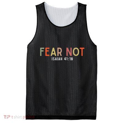 Fear Not Isaiah 41 10 God Faith Jesus Christianity Mesh Reversible Basketball Jersey Tank