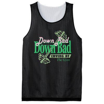 Funny Now IM Down Bad Crying At The Gym Mesh Reversible Basketball Jersey Tank