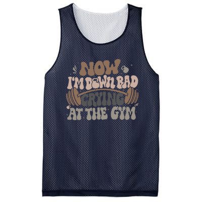 Funny Now IM Down Bad Crying At The Gym Mesh Reversible Basketball Jersey Tank