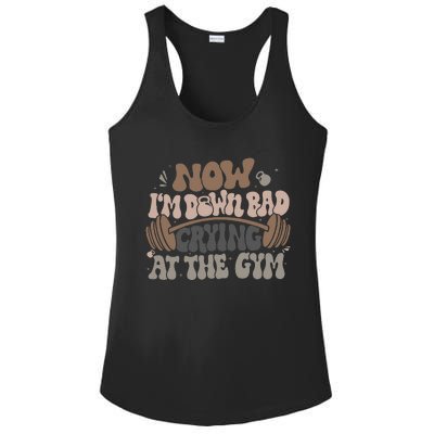 Funny Now IM Down Bad Crying At The Gym Ladies PosiCharge Competitor Racerback Tank