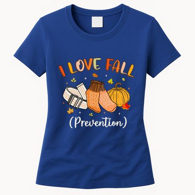 Funny Nurse I Love Fall Prevention Fall Physical Therapy Gift Womens T-Shirt