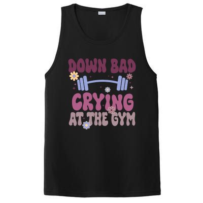 Funny Now IM Down Bad Crying At The Gym Groovy PosiCharge Competitor Tank