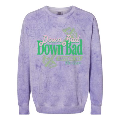 Funny Now IM Down Bad Crying At The Gym Gift Colorblast Crewneck Sweatshirt