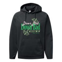 Funny Now IM Down Bad Crying At The Gym Gift Performance Fleece Hoodie