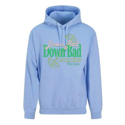 Funny Now IM Down Bad Crying At The Gym Gift Unisex Surf Hoodie