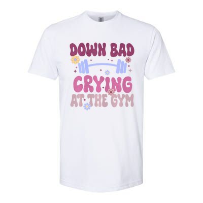 Funny Now Im Down Bad Crying At The Gym Groovy Cute Gift Softstyle® CVC T-Shirt