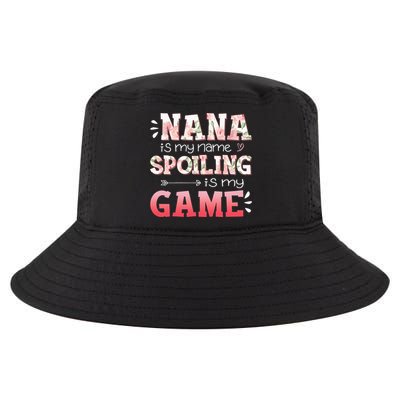 Floral Nana Is My Name Spoiling Is My Game Grandma Life Cool Comfort Performance Bucket Hat