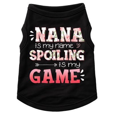 Floral Nana Is My Name Spoiling Is My Game Grandma Life Doggie Tank