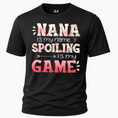 Floral Nana Is My Name Spoiling Is My Game Grandma Life Performance Shirt