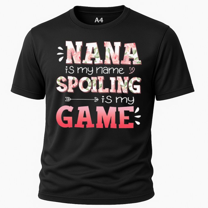 Floral Nana Is My Name Spoiling Is My Game Grandma Life Performance Shirt