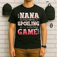 Floral Nana Is My Name Spoiling Is My Game Grandma Life T-Shirt