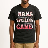 Floral Nana Is My Name Spoiling Is My Game Grandma Life Tall T-Shirt