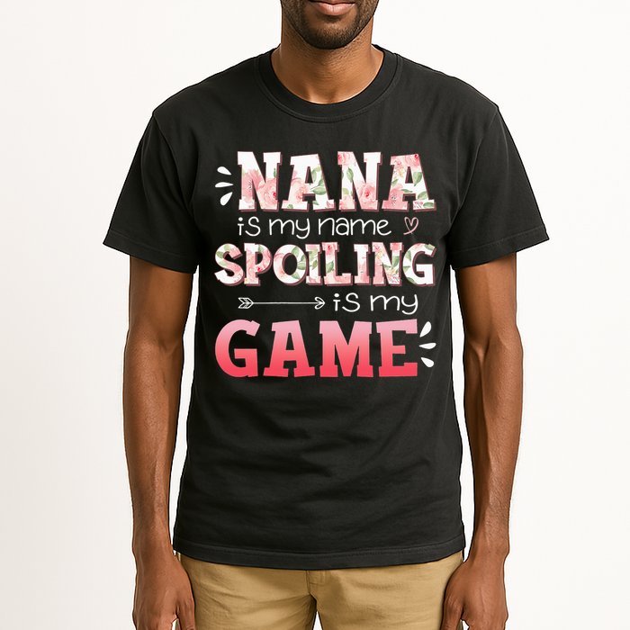 Floral Nana Is My Name Spoiling Is My Game Grandma Life Tall T-Shirt