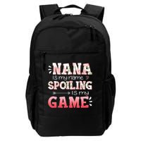 Floral Nana Is My Name Spoiling Is My Game Grandma Life Backpack