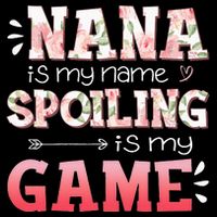 Floral Nana Is My Name Spoiling Is My Game Grandma Life 7-Panel Snapback Hat
