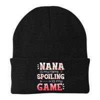 Floral Nana Is My Name Spoiling Is My Game Grandma Life Beanie