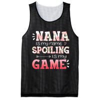 Floral Nana Is My Name Spoiling Is My Game Grandma Life Mesh Reversible Basketball Jersey Tank