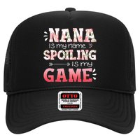 Floral Nana Is My Name Spoiling Is My Game Grandma Life Trucker Hat