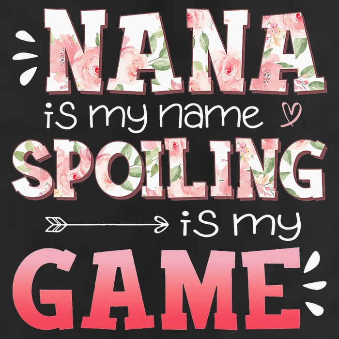 Floral Nana Is My Name Spoiling Is My Game Grandma Life Trucker Hat