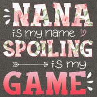 Floral Nana Is My Name Spoiling Is My Game Grandma Life Cotton Canvas Backpack