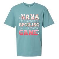 Floral Nana Is My Name Spoiling Is My Game Grandma Life Sueded Cloud Jersey T-Shirt