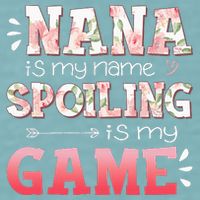 Floral Nana Is My Name Spoiling Is My Game Grandma Life Sueded Cloud Jersey T-Shirt